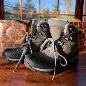 Merrell Charcoal Opti Warm Boots - Black and Grey, Women’s Size 6